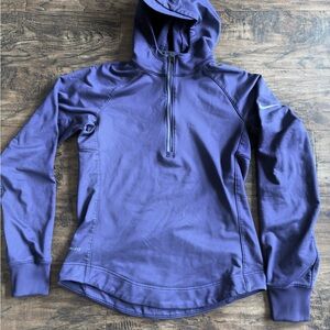 Nike Dri-Fit Jacket Small Purple Women 1/4 Zip Pullover Hooded Athletic
